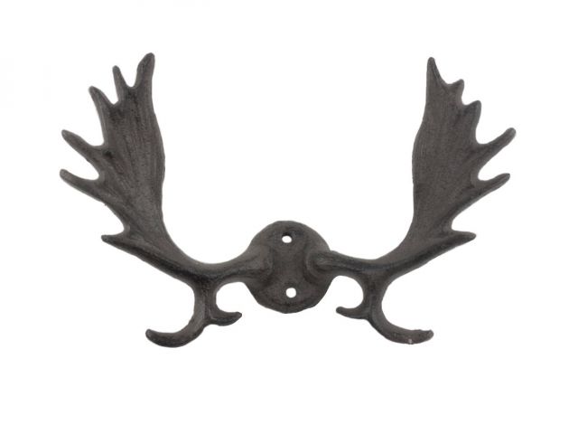 Cast Iron Moose Antlers Decorative Metal Wall Hooks 9