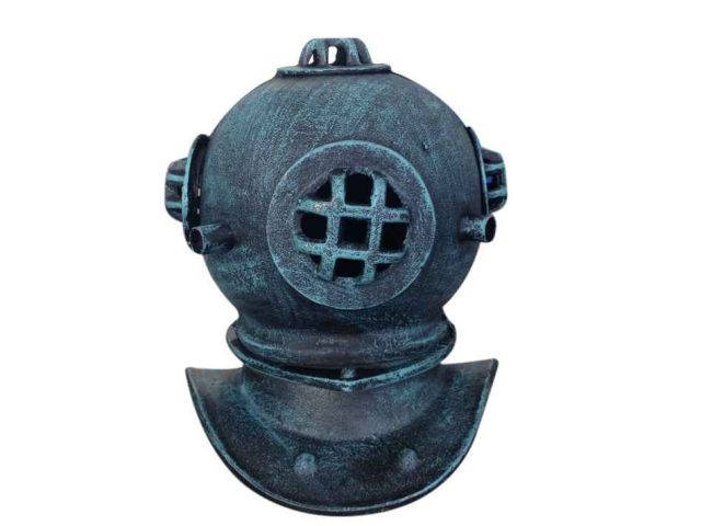 Seaworn Blue Cast Iron Decorative Divers Helmet 9