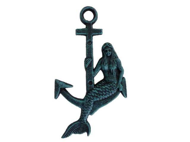 Seaworn Blue Cast Iron Mermaid Anchor 9