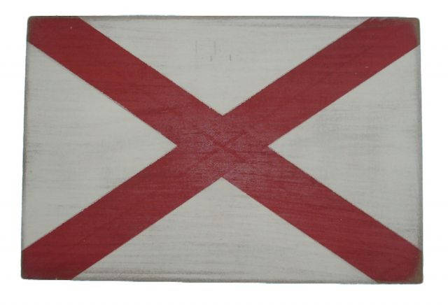 Letter V Rustic Wooden Nautical Alphabet Flag Decoration 16