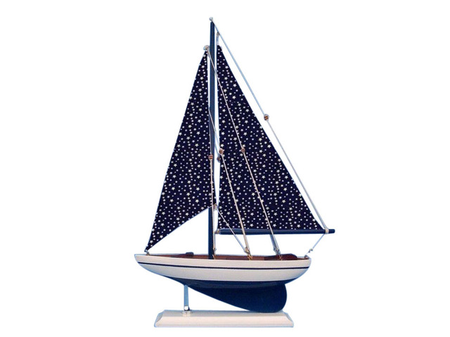 Wooden Star Sailer Model Sailboat Decoration 17