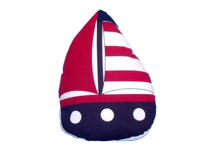 Patriotic Red with Red Stripes Sailboat Door Stopper 10