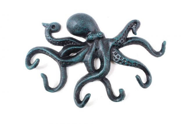 Seaworn Blue Cast Iron Octopus Hook 11