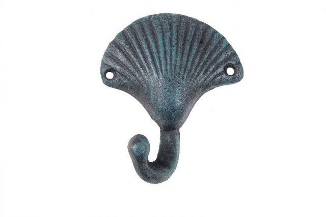 Seaworn Blue Cast Iron Seashell Hook 6