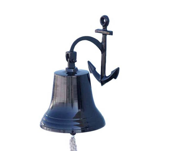Oil Rubbed Bronze Hanging Anchor Bell 16
