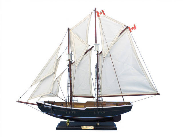 Wooden Bluenose Model Sailboat Decoration 24