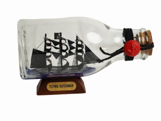 Flying Dutchman Pirate Ship in a Glass Bottle 5