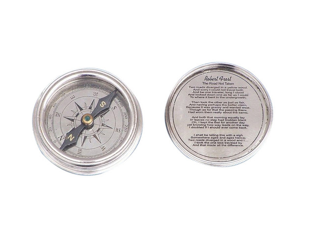 Chrome Clinometer Compass Paperweight 3