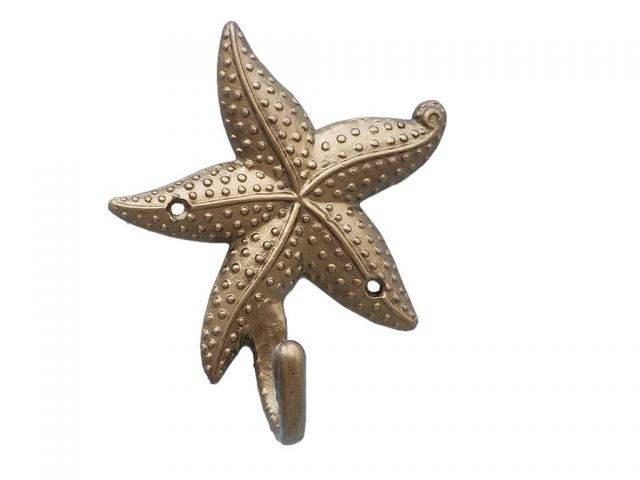 Antique Brass Starfish Hook 5
