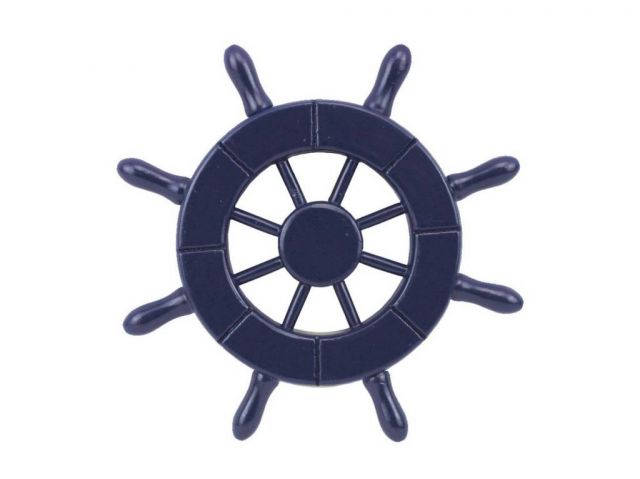 Dark Blue Decorative Ship Wheel 6