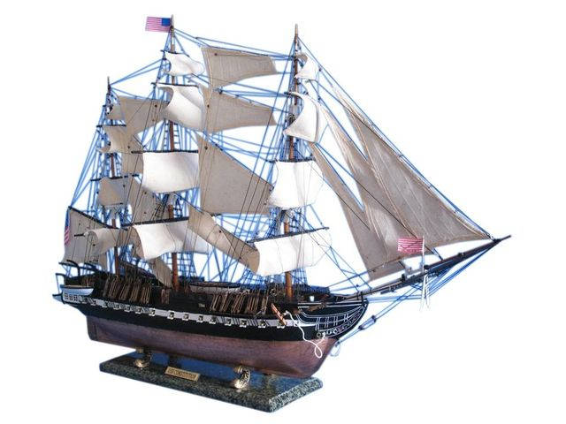 USS Constitution Wooden Tall Ship Model 29" Old Ironsides Fully Assembled New 