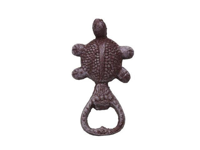 Rustic Red Cast Iron Turtle Bottle Opener 4