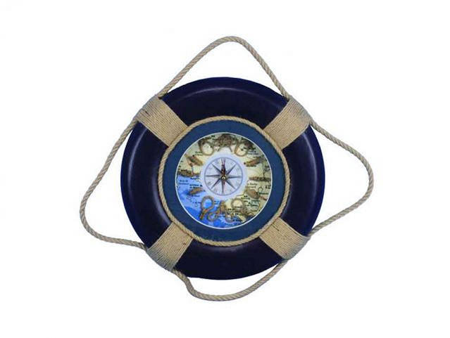 Vintage Blue Decorative Lifering Clock 15