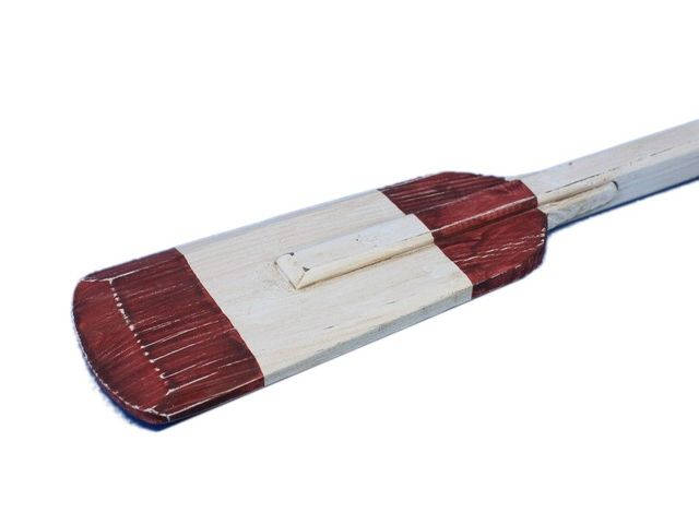 Wooden Rustic Eastern Bay Decorative Squared Rowing Boat Oar w- Hooks 36