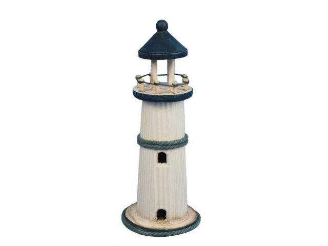 Wooden Rustic Bluestone Island Decorative Lighthouse 10