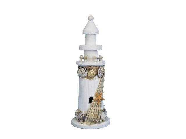 Wooden Rustic Grey Cove Decorative Lighthouse 10