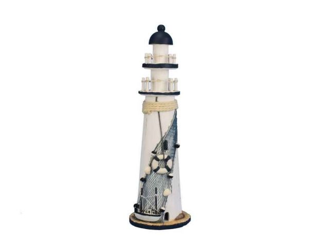 Wooden Rustic Sandy Cove Decorative Lighthouse 15