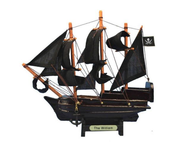 Wooden Calico Jacks The William Model Pirate Ship Christmas Ornament 7