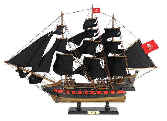 Wooden Henry Averys Fancy Black Sails Limited Model Pirate Ship 26