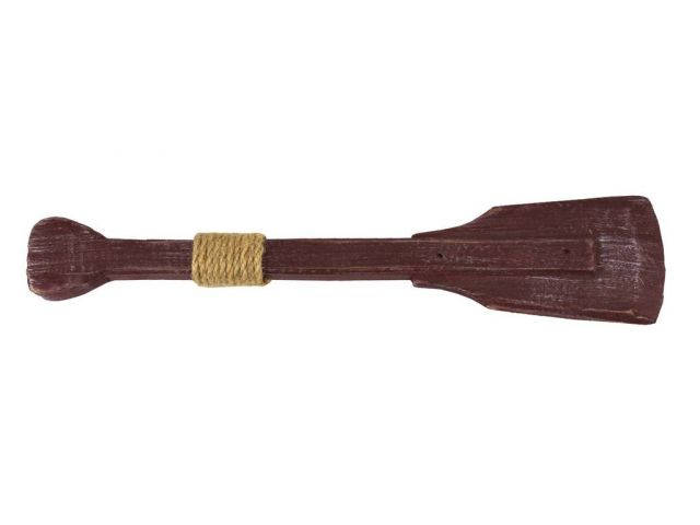 Wooden Rustic Hampshire Decorative Squared Boat Oar With Hooks 12