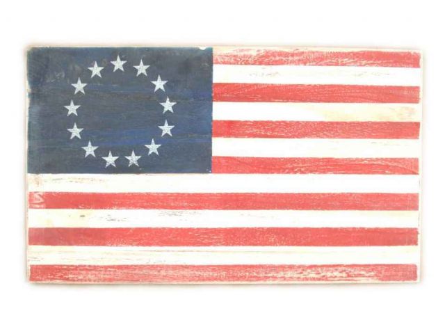 Wooden Rustic Wall Mounted USA Flag Decoration 25