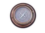 Antique Brass Directional Desktop Compass 6\