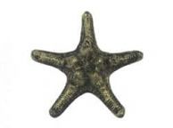 Antique Gold Cast Iron Decorative Starfish 4.5\