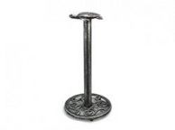 Antique Silver Cast Iron Sea Turtle Extra Toilet Paper Stand 13\