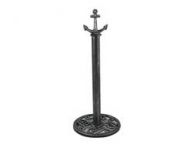 Antique Silver Cast Iron Anchor Extra Toilet Paper Stand 16\