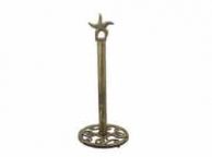 Antique Gold Cast Iron Starfish Extra Toilet Paper Stand 15\