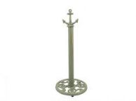 Rustic Seaworn Bronze Cast Iron Anchor Extra Toilet Paper Stand 16\