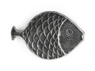 Antique Silver Cast Iron Fish Decorative Plate 8\