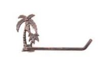 Rustic Copper Cast Iron Palm Tree Toilet Paper Holder 10\