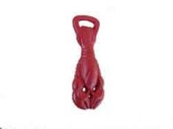 Rustic Red Cast Iron Lobster Bottle Opener 6\