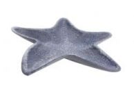 Rustic Dark Blue Cast Iron Starfish Decorative Bowl 8\