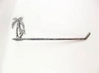 Rustic Silver Cast Iron Palm Tree Wall Mounted Paper Towel Holder 17\