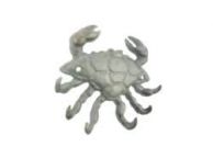 Antique Bronze Cast Iron Decorative Crab with Six Metal Wall Hooks 7\