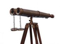 Floor Standing Admirals Antique Brass Binoculars 62\