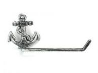 Antique Silver Cast Iron Anchor Hand Towel Holder 10\
