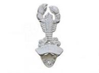 Whitewashed Cast Iron Wall Mounted Lobster Bottle Opener 6\