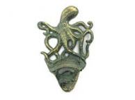 Antique Bronze Cast Iron Wall Mounted Octopus Bottle Opener 6\