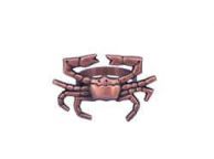 Antique Copper Crab Napkin Ring 3\