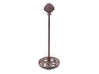 Rustic Copper Cast Iron Seashell Extra Toilet Paper Stand 16\