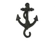 Rustic Black Cast Iron Anchor Hook 5\