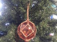 Orange Japanese Glass Ball Fishing Float Decoration Christmas Ornament 4\