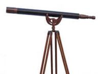 Floor Standing Antique Copper With Leather Anchormaster Telescope 65\