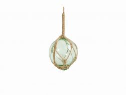 Seafoam Green Japanese Glass Ball Fishing Float With Brown Netting Decoration 6\