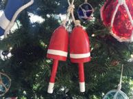 Wooden Red Decorative Maine Lobster Trap Buoys Christmas Ornament 7\