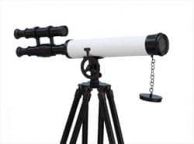 Floor Standing Oil-Rubbed Bronze-White Leather with Black Stand Griffith Astro Telescope 50\