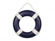 Dark Blue Painted Decorative Lifering with White Bands 15\